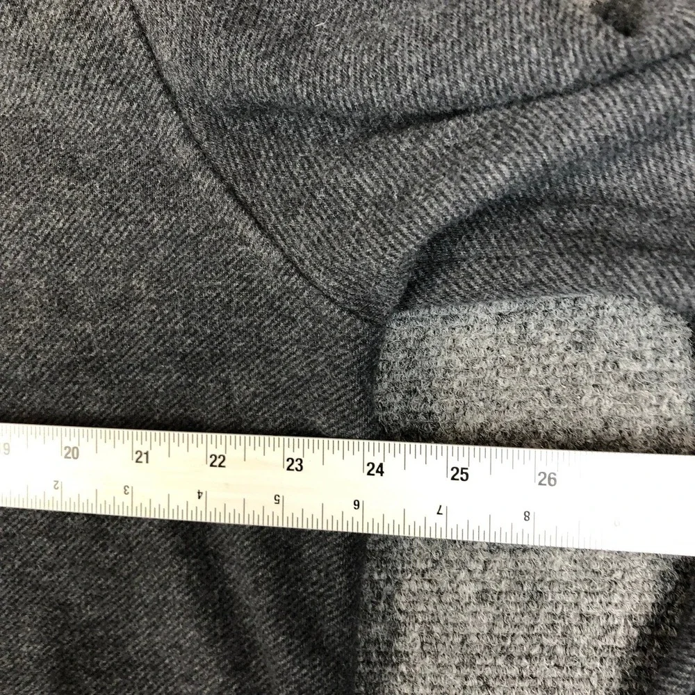 Banana Republic Mens XL Gray Full Zip Hoodie Double Collar‎ Textured Knit Jacket